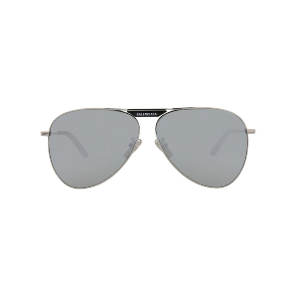 Balenciaga Aviator-Frame Metal Sunglasses Silver Unisex-Adult